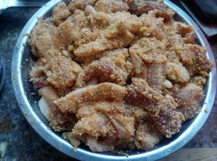 白番薯粉蒸五花肉步骤8