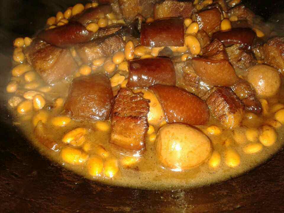 黄豆红烧肉步骤9