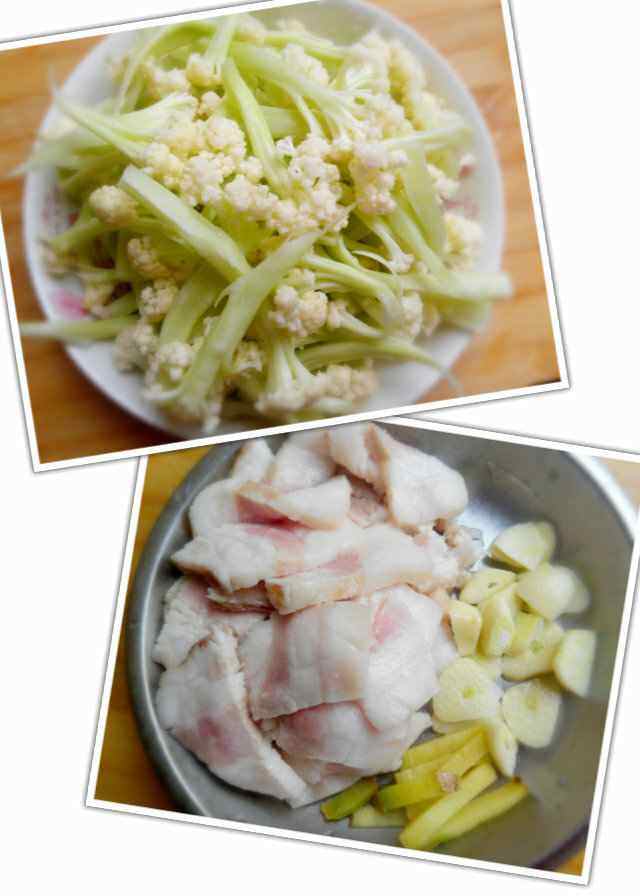 干煸松花菜步骤1