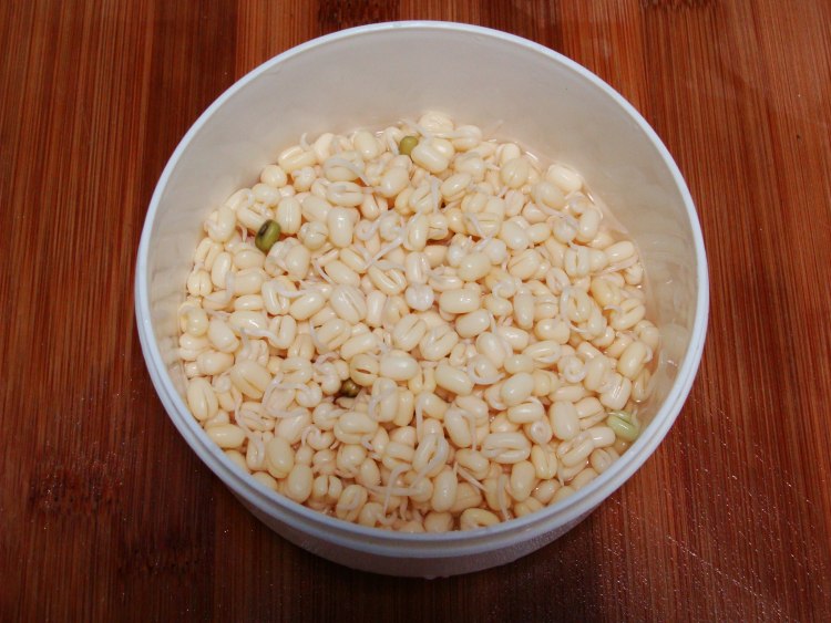 绿豆炒五花肉步骤1