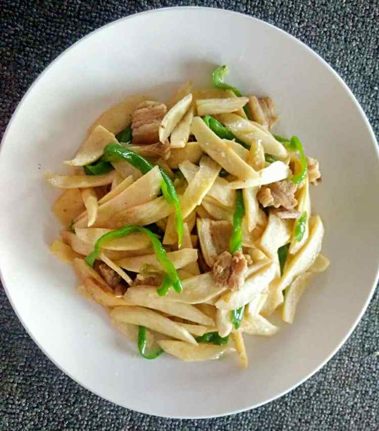 茭白炒五花步骤7