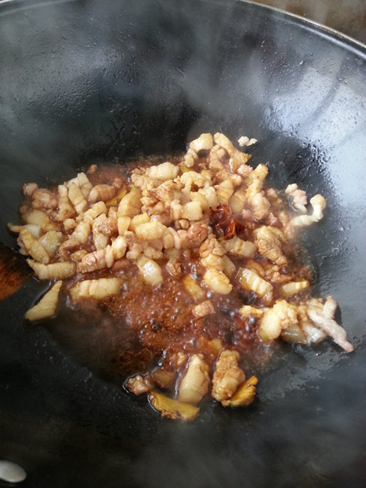 酸豆角肉丁炒粉条步骤7