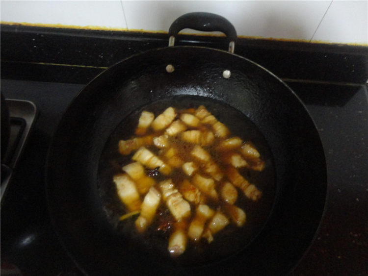 蚝油茭白五花肉步骤5