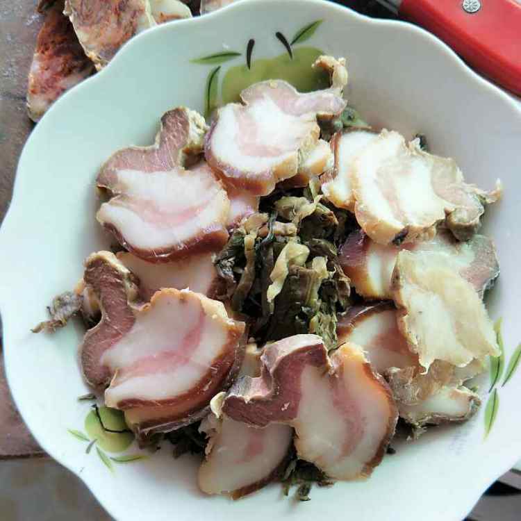 咸菜蒸腊味步骤4