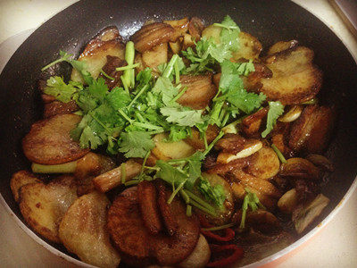 腊肉干锅土豆片步骤14