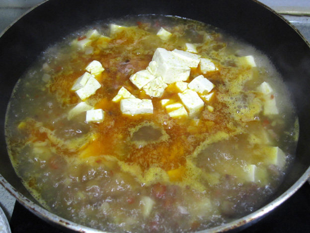 腊味肉沫豆腐汤步骤9
