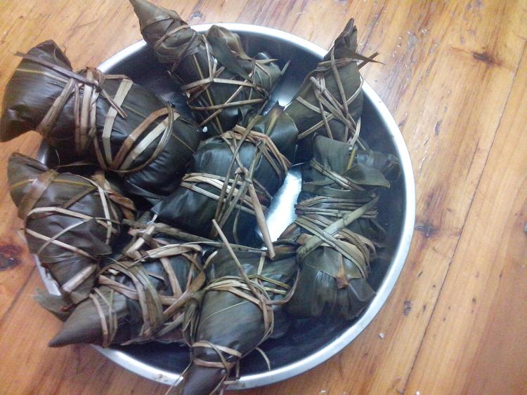 腊肉红枣粽步骤5