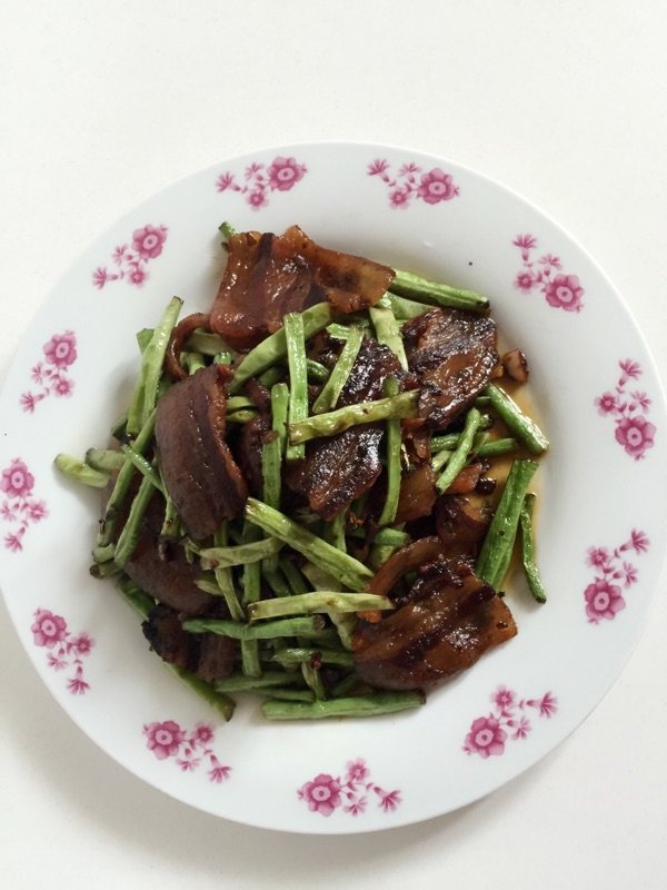 豇豆炒腊肉步骤11