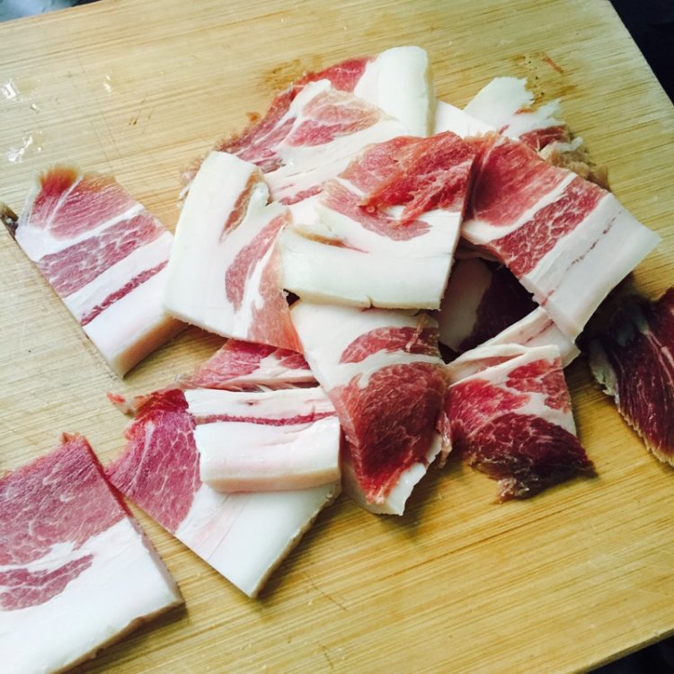 韭苔腊肉步骤4