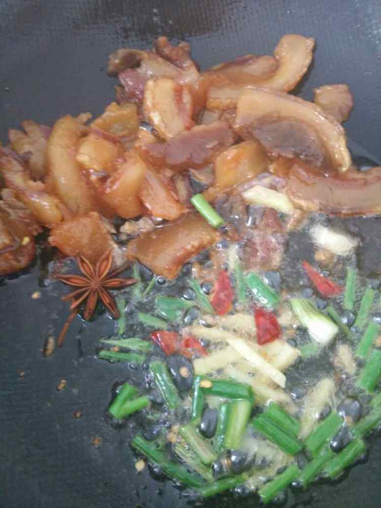 腊肉豆角蒸面步骤5