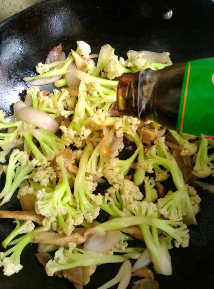 腊炒有机花菜步骤8