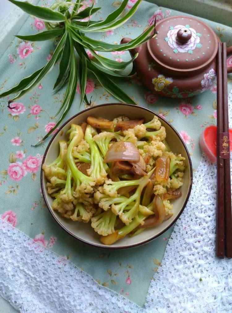 腊炒有机花菜步骤10