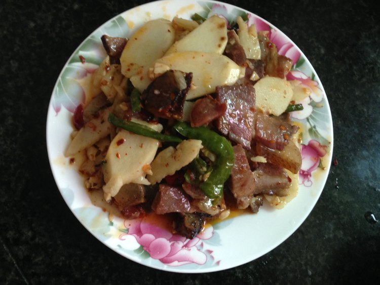 香辣淮山炒腊肉步骤8