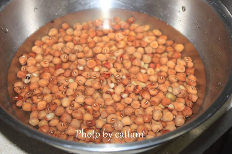 [手工美食]腊肉咸蛋杂步骤4
