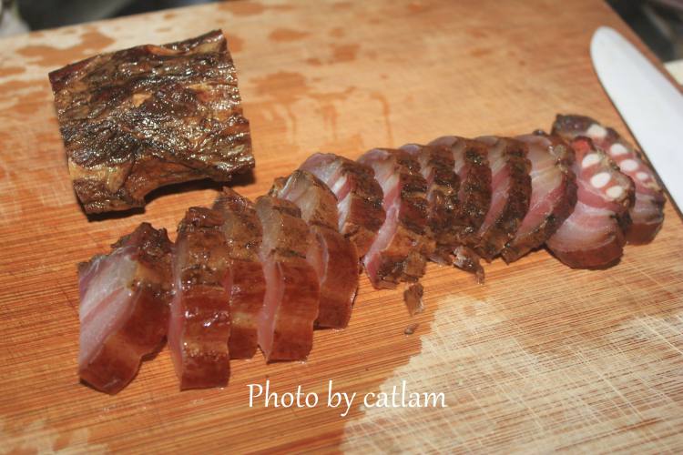 [手工美食]腊肉咸蛋杂步骤7