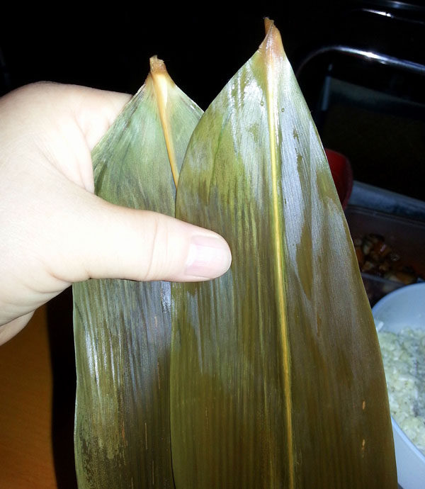 腊肉花生粽子步骤4