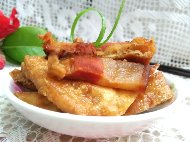 腊肉烧油豆腐步骤8