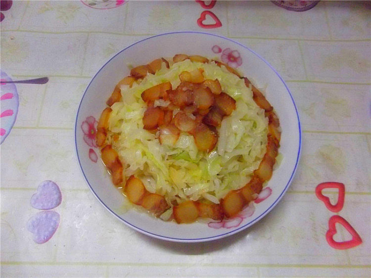 卷心菜炒腊肉步骤7
