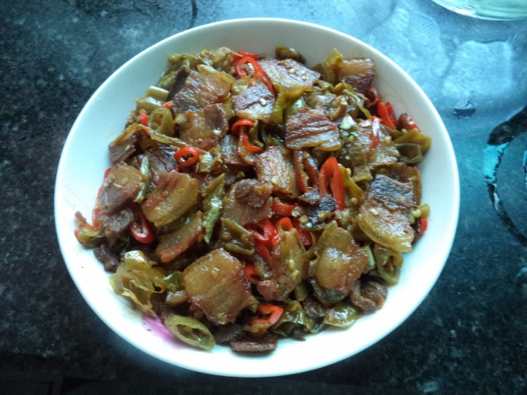 干蒸酸辣腊肉步骤8