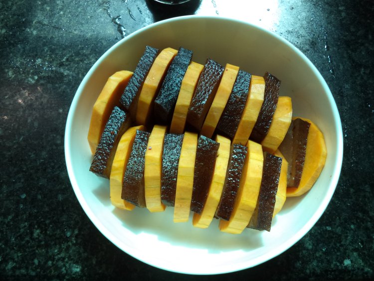 腊肉蒸南瓜步骤5