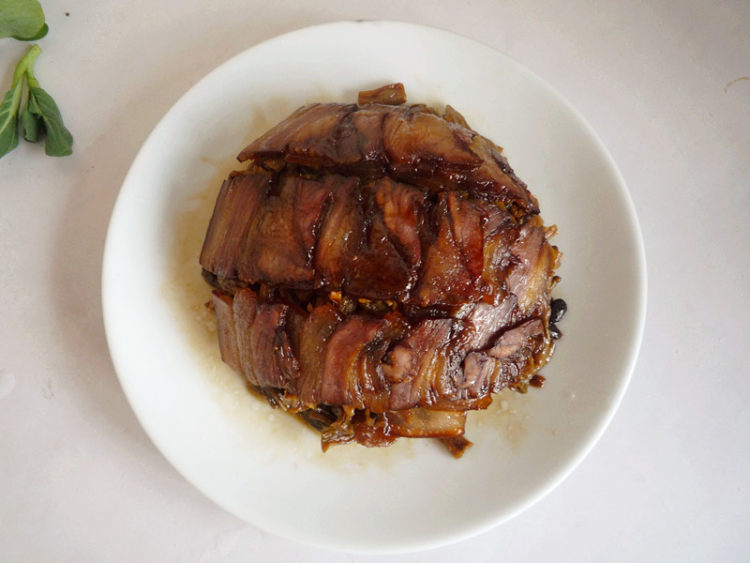 腊肉蒸干豆角步骤14