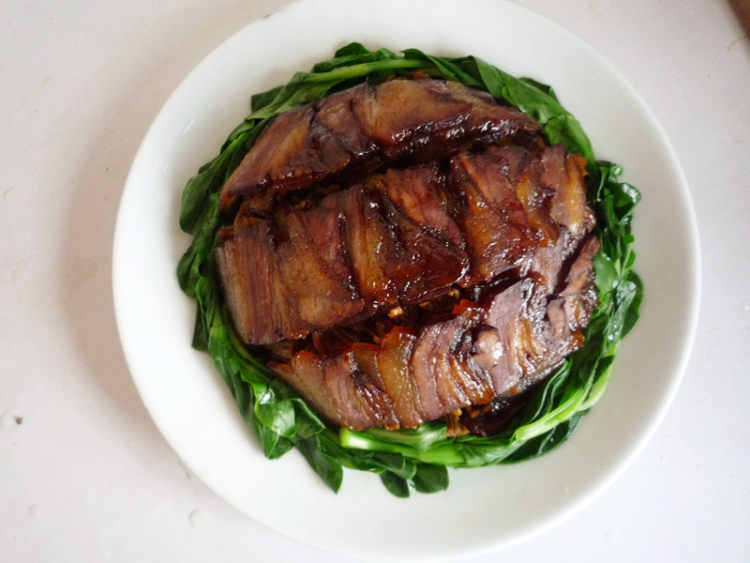腊肉蒸干豆角步骤16