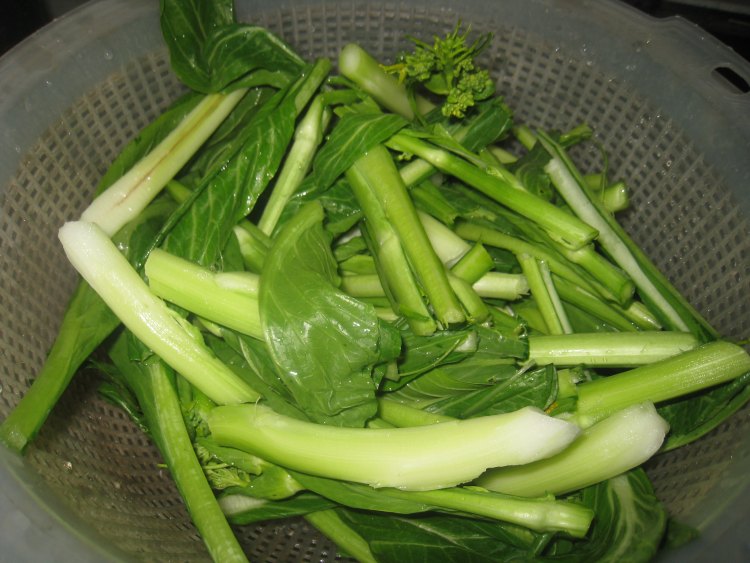 腊味炒迟菜心步骤2