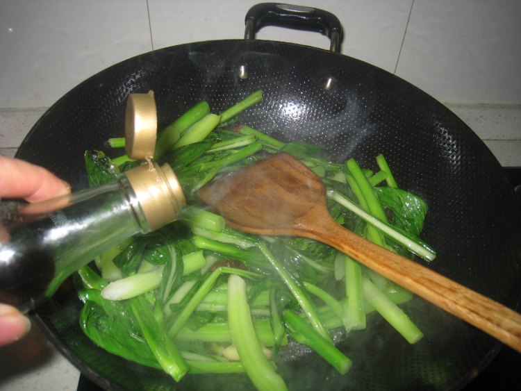 腊味炒迟菜心步骤8