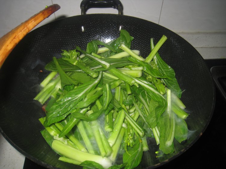 腊味炒迟菜心步骤5