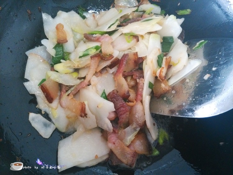 抱子芥炒腊肉步骤10
