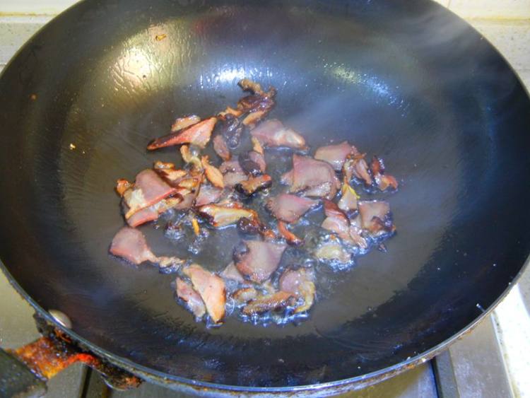 腊肉干锅花菜步骤8