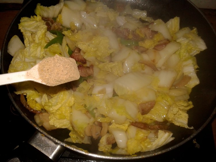 腊肉白菜步骤5