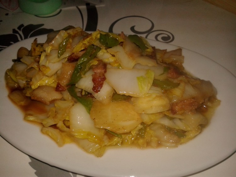 腊肉白菜步骤11