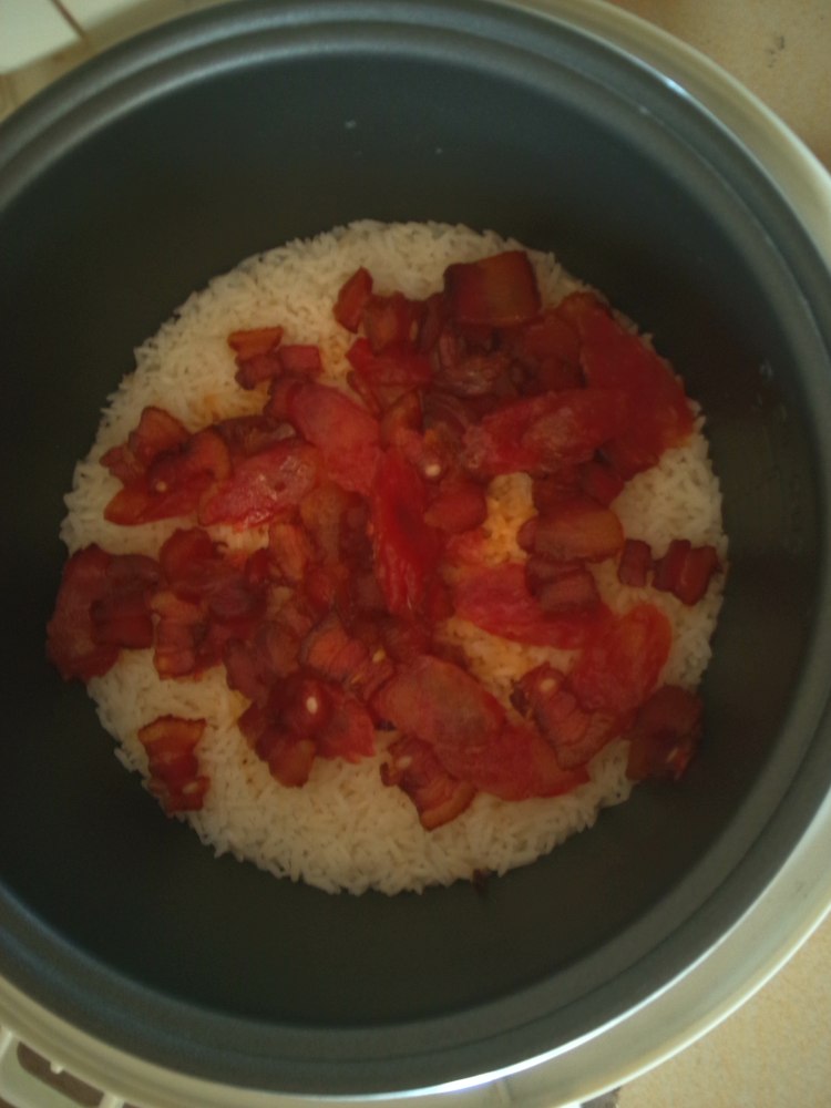 电饭煲腊味饭步骤6