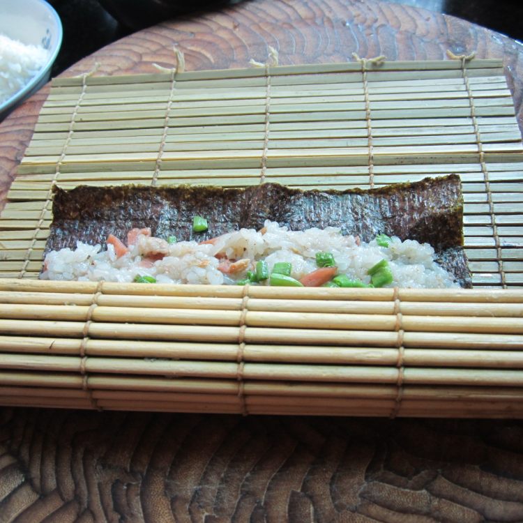 糯饭腊肉海苔卷步骤12