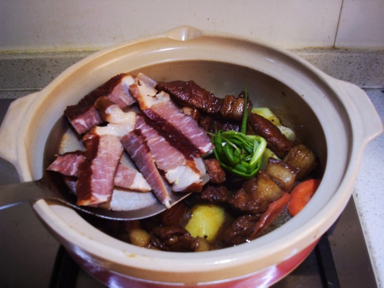 腊味土豆砂锅煲步骤13