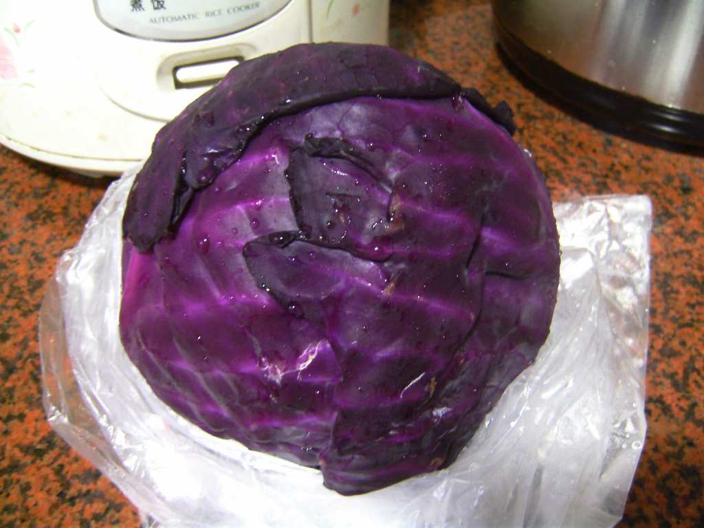 手撕紫包菜步骤1