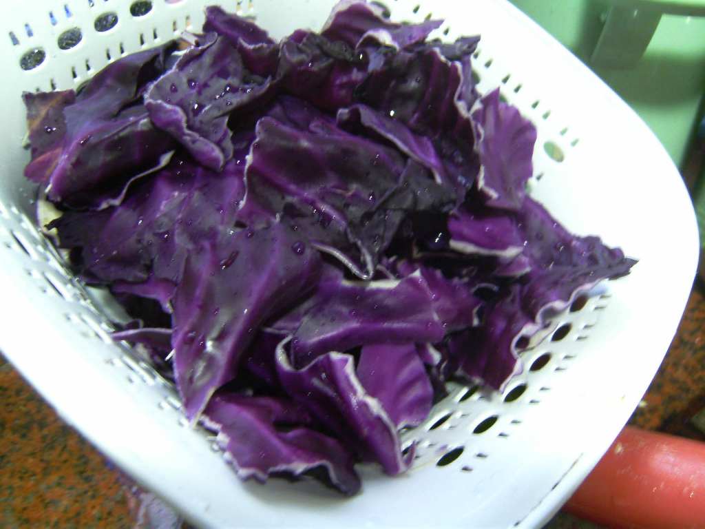 手撕紫包菜步骤2