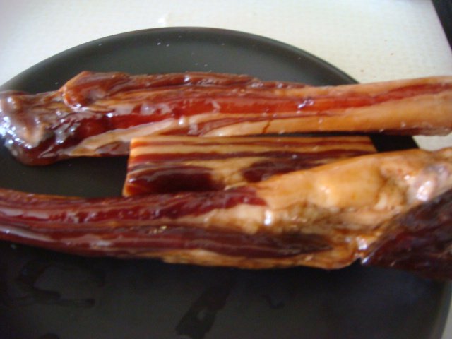 腊肉炒双豆步骤1