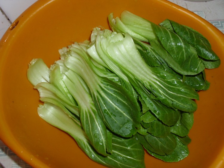 腊肉油菜步骤2