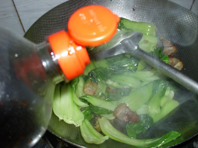 腊肉油菜步骤6