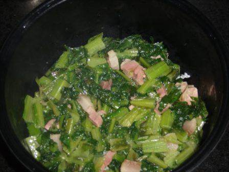 莴笋叶菜饭步骤8