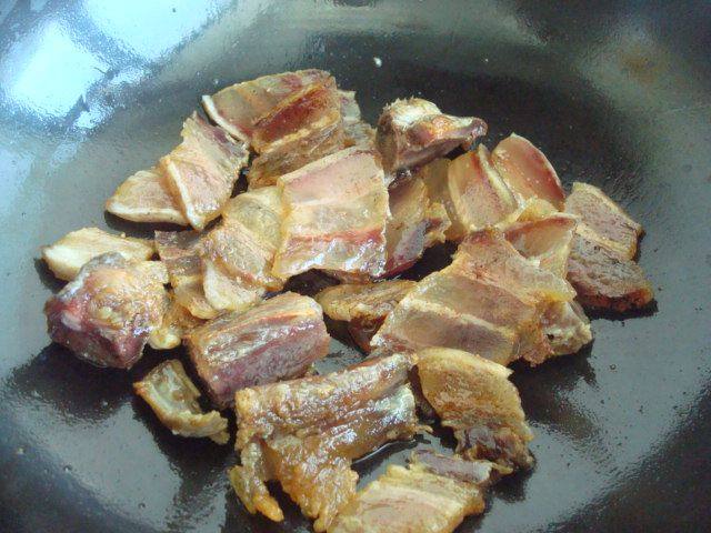 四季豆烧腊肉步骤5