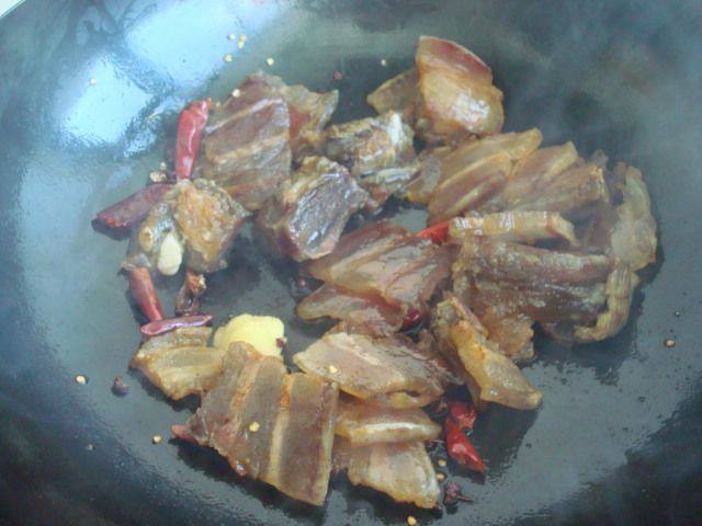 四季豆烧腊肉步骤6