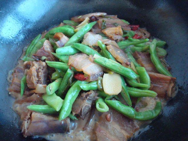 四季豆烧腊肉步骤11