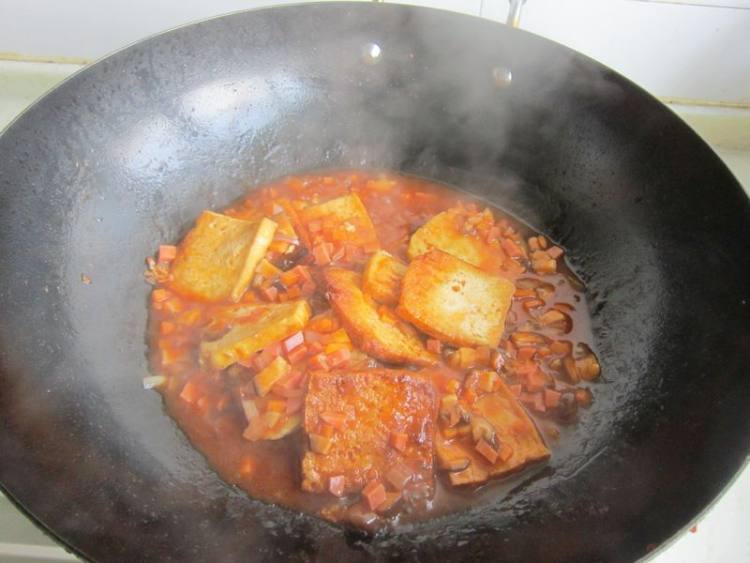 浇汁豆腐步骤8