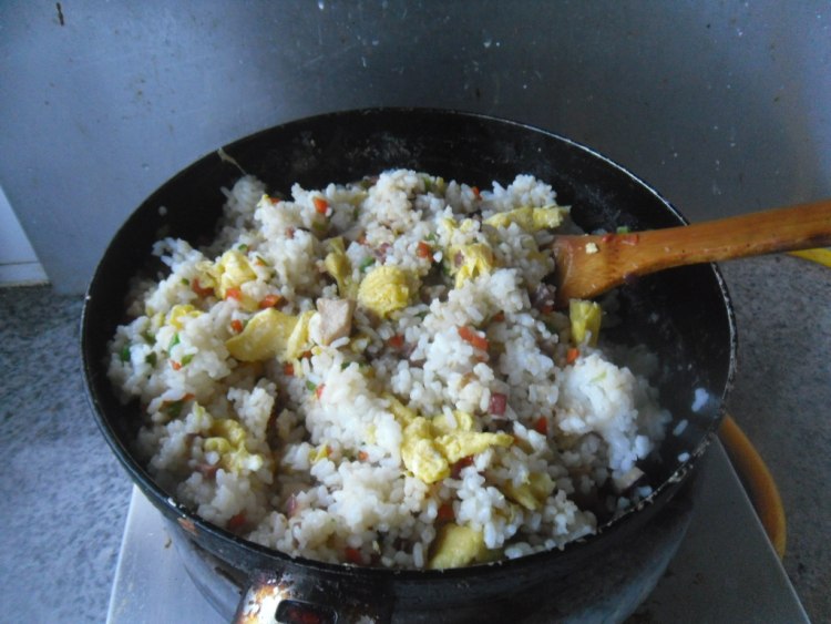 火腿香菇蛋炒饭步骤11