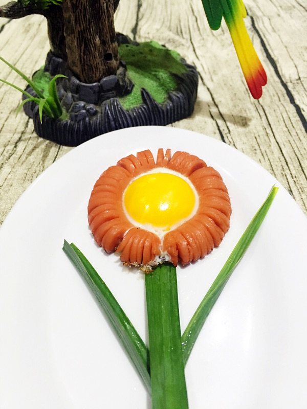 向日葵煎蛋步骤6