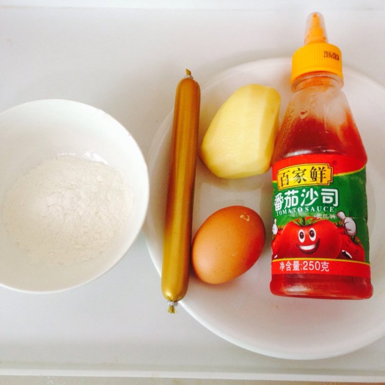 火腿烘蛋松饼步骤1