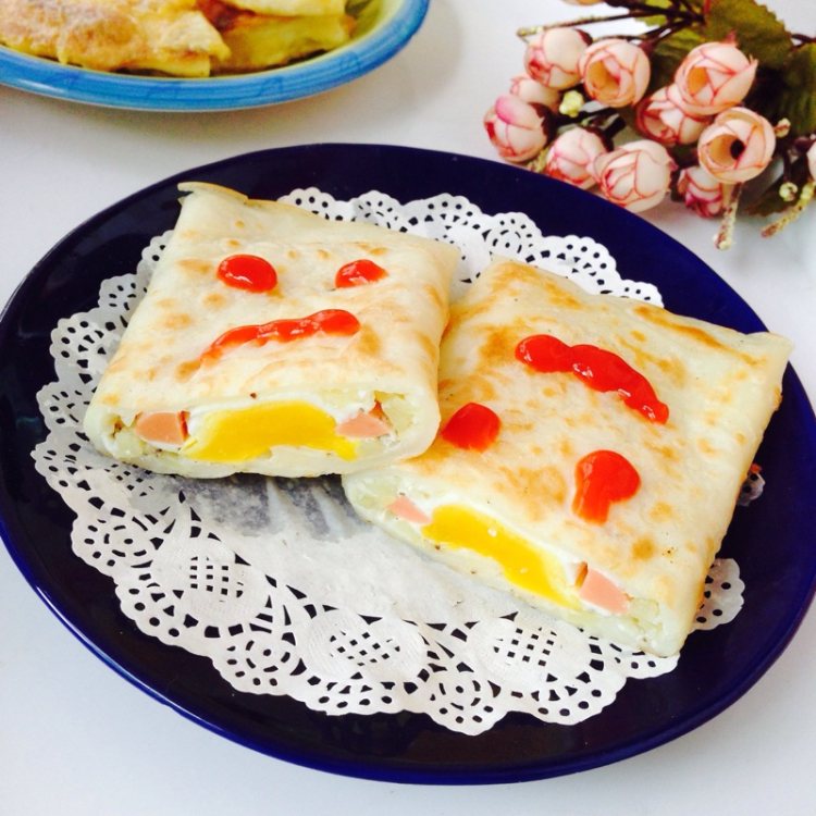 火腿烘蛋松饼步骤13